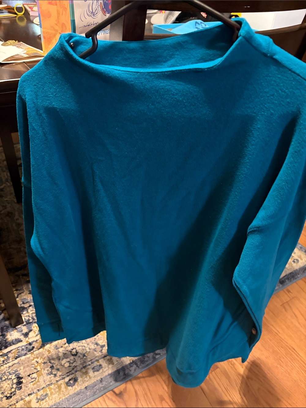 Talbots Teal Scoop Neck Women's Sweater